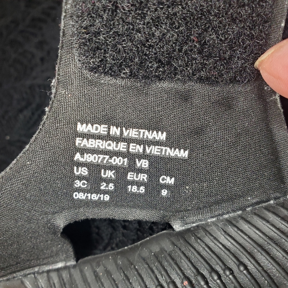 Nike Sunray Adjust 5 Sandals Black Adjustable Infant Toddler 3C - Picture 8 of 14